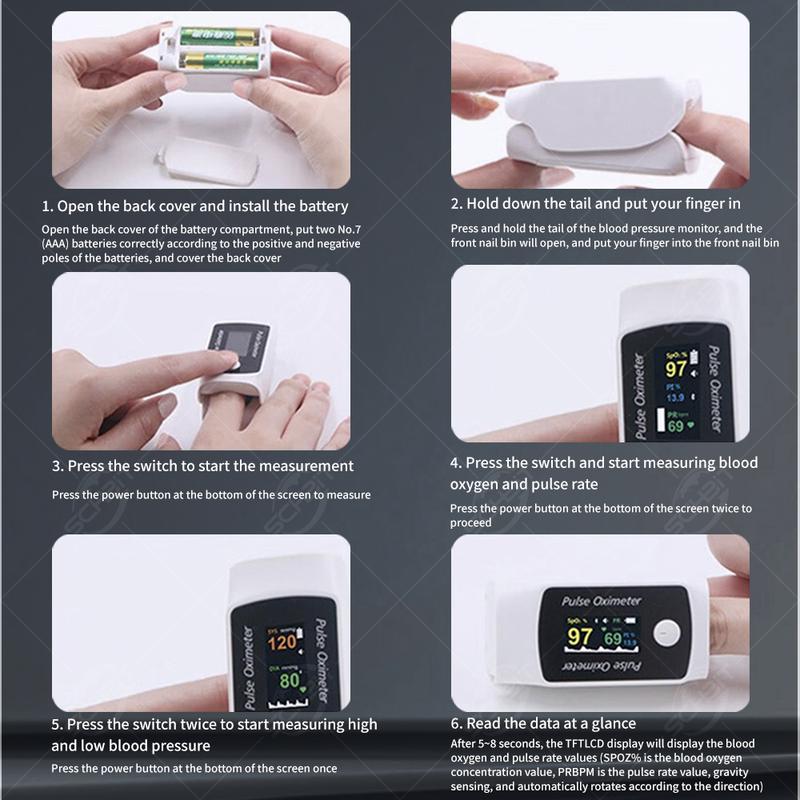 2-in-1 Bluetooth Blood Oxygen & Blood Pressure Monitor – Finger Pulse Oximeter, Real-Time SpO₂/PR/BP Tracking, Sleep Monitoring, Alerts & Alarms
