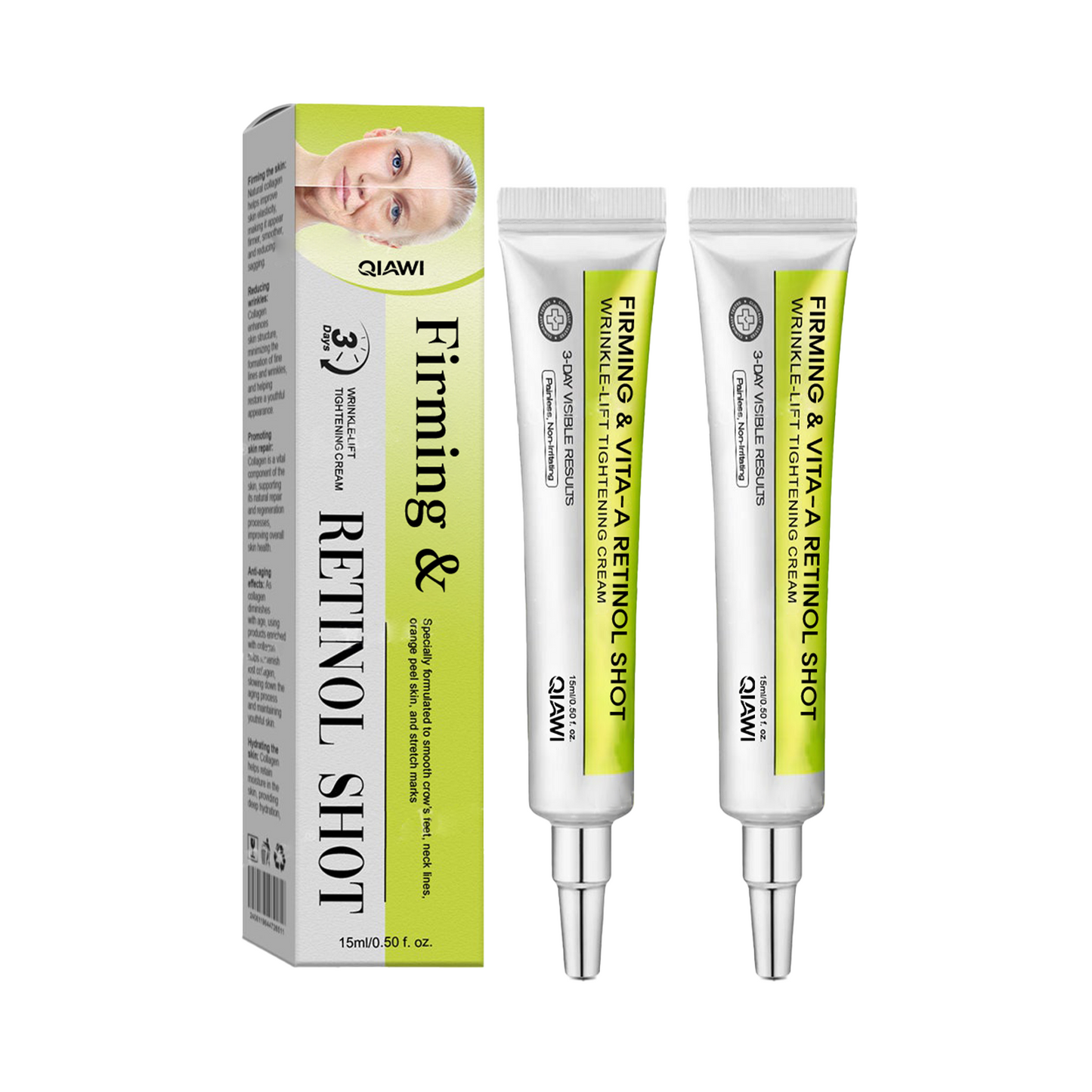 🧠👨‍⚕️Made and shipped from the USA 💫QIAWI® Skin Tightening & Vita-A Retinol Retinol shot Anti-Wrinkle Firming Tightening cream - Last Day Promotion 70% OFF