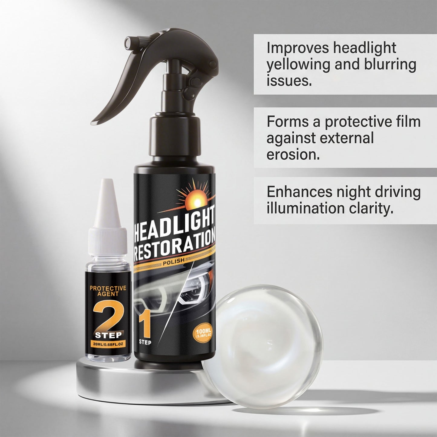 OGAS™ Gen II – 2026 Tech Revolution: Crystal-Clear Headlights Instantly, Say Goodbye to Yellowing & Scratches!